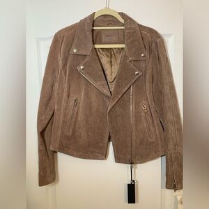 NWT BLANKNYC Coffee Bean Suede Moto Jacket Size Large